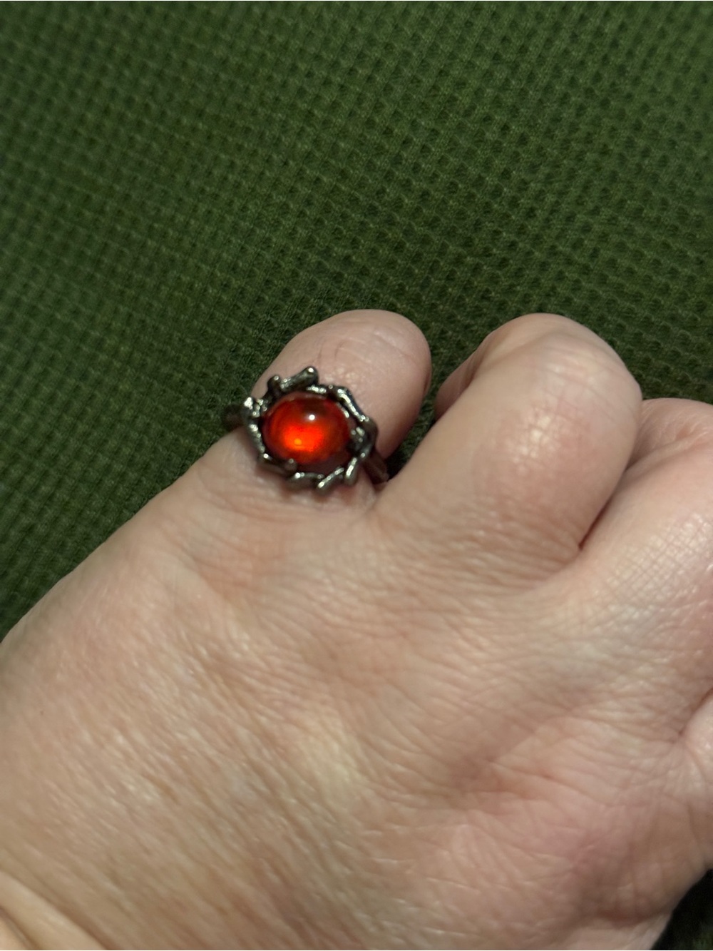 Red Cabochon Statement Ring - Women's Fashion Jewelry